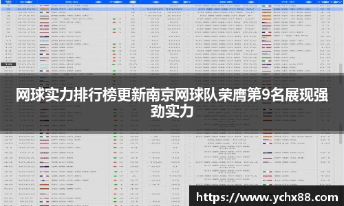 网球实力排行榜更新南京网球队荣膺第9名展现强劲实力